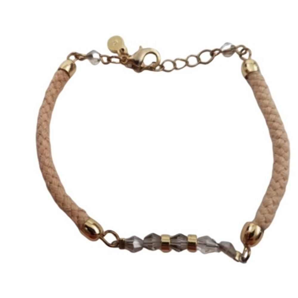 LC Lauren Conrad Bracelet Pink Cord Chain‎ Rhinesto